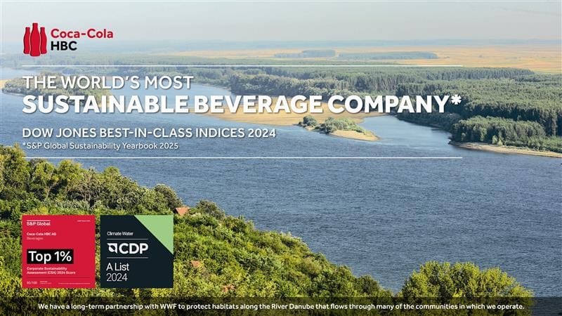Coca-Cola HBC zadržala vodeće pozicije u okviru dve najvažnije ESG rang liste 1 Coca cola 1