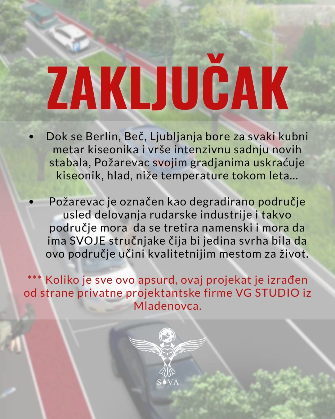 SOVA pita: Uklanjaju li se zdrava stabla na Lučičkom putu 1 sova zakljucak