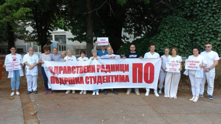 Požarevački zdravstveni radnici i danas u tišini