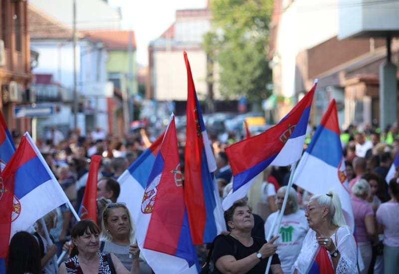 Pristalice SNS-a šetnjom protestovale protiv blokada 1 sns protest1