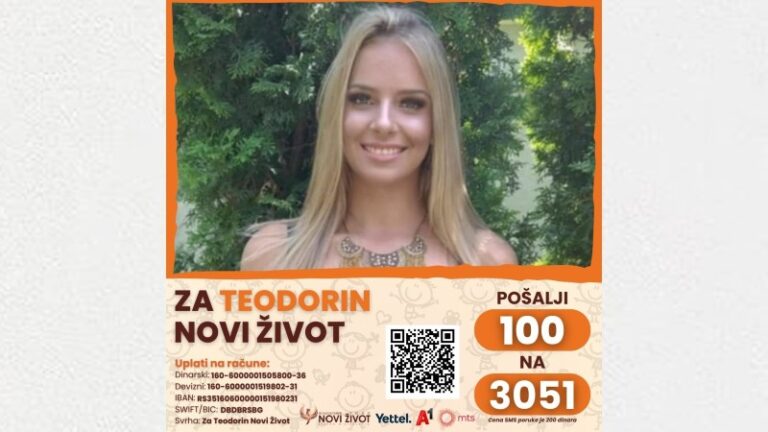 Prikuplja se novac za Teodoru, jedinu preživelu u padu nadstrešnice