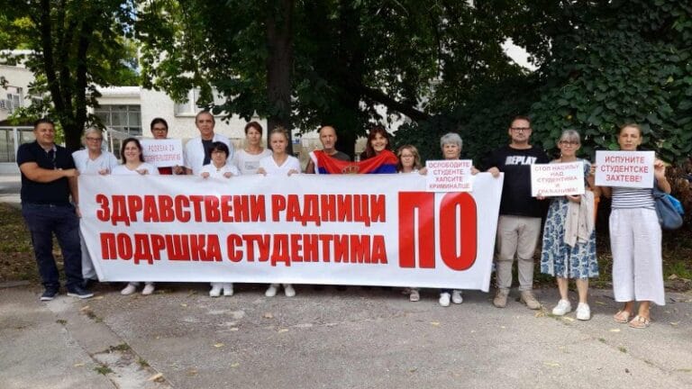 Tišina u dvorištu Opšte bolnice u Požarevcu