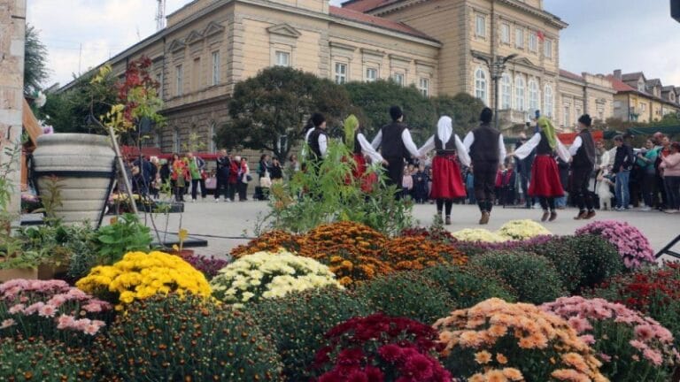 Jesen na gradskom trgu: cveće, med, zimnica i vino