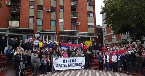 Protiv blokada i podrška Srbima sa KiM 1 kucevo protest