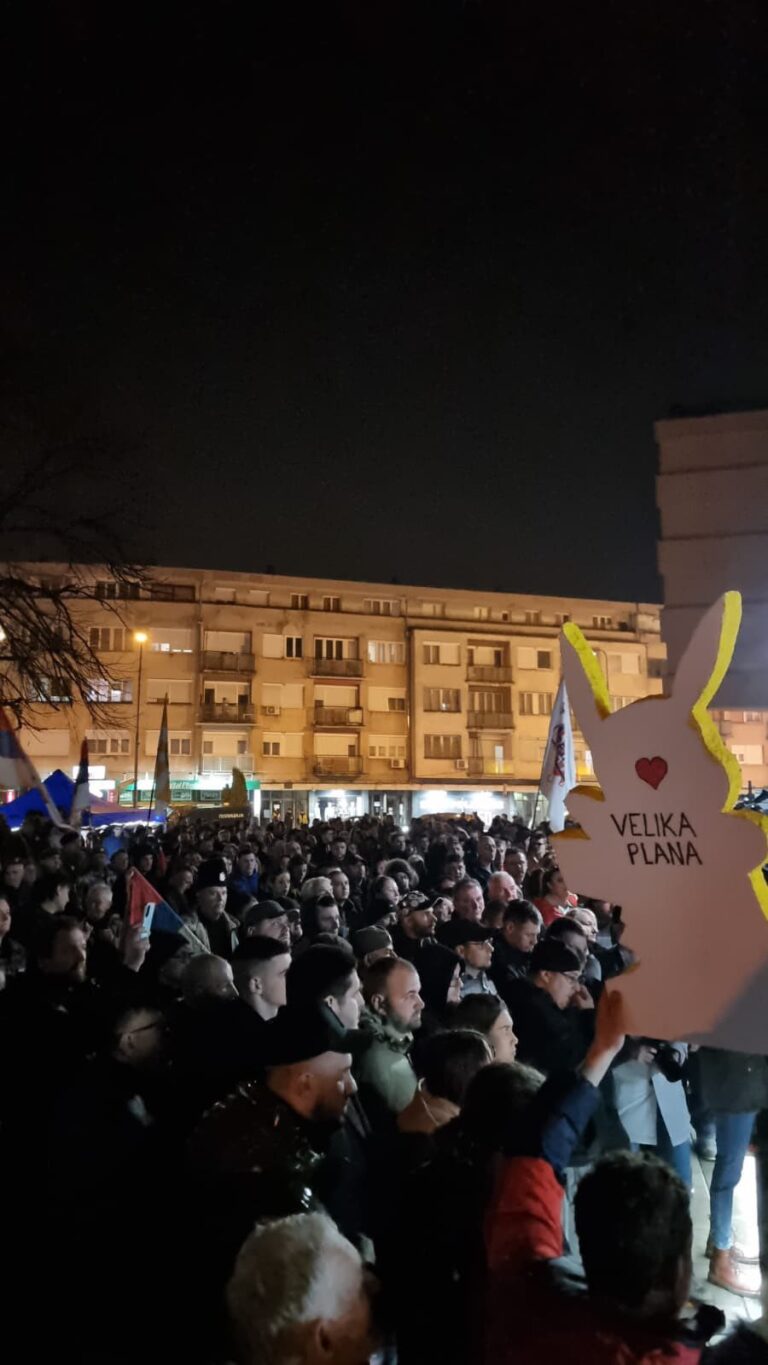 Protest studenata i građana u Velikoj Plani 