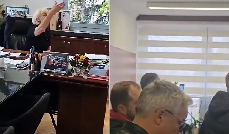 Građani skinuli Vučićevu sliku iz kabineta gradonačelnice Smedereva i tražili ostavku